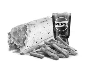 Crispy Chicken Wrap + Pepsi + Seasoned Fries