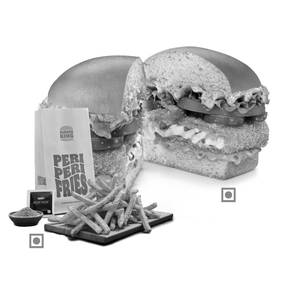 Hot 'N' Cheesy Burger+Peri Peri Fries(M).