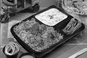Hyderabadi Chicken Biryani Thali
