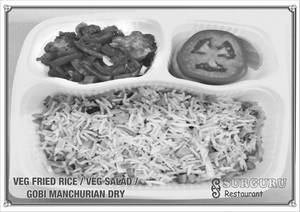 Combo 6 - Veg Fried Rice, Gobi Manchurian Dry, Salad