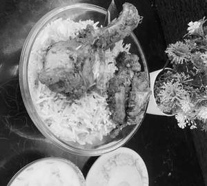 Coconut milk pulao with chicken fry  [regular]