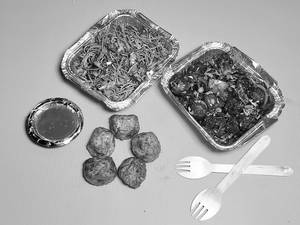 Dry Manchurian + Delhi 6 Chowmien + 5pcs Veg Fried Momos