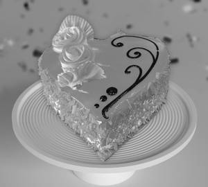 Strawberry Heart Cake 500 g