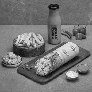 Paneer Bhurji Roll + French Fries + Drink