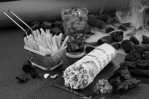 Non-Veg Shawarma with Side and Beverage Meal .