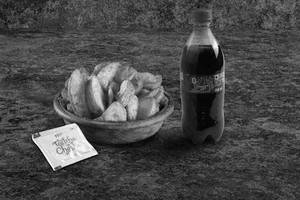 Potato Wedges and Thums up