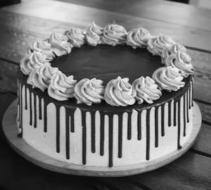 Chocolate blue cream cake 500 gram