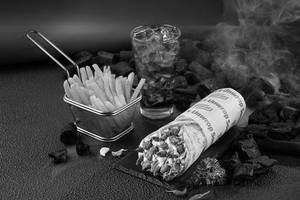 Classic Peppy Chicken Shawarma with Fries & Coke Meal.