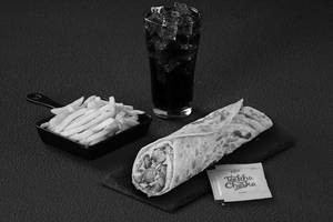 American Smoked Sausage Wrap with Fries and Coke Meal