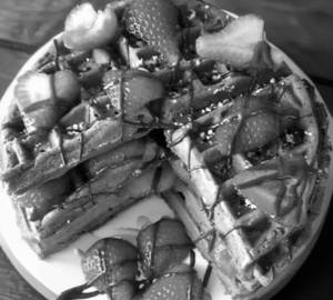 Choco Strawberry Waffles