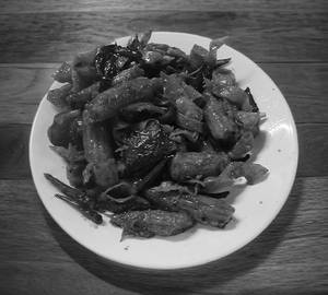 Chilli baby corn   [gravy]