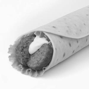 Chicken Meatball Tortilla Wrap