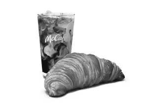 Butter Croissant + Iced Coffee.