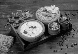 Curd Rice + Ghee Sambar Rice Bowl