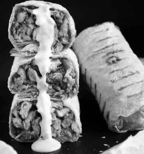 Chicken Sizzling Grilled Melting Cheese Chicken Loaded Wheat Paratha Roll
