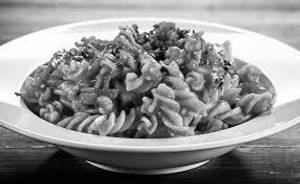 Chicken arrabiata red cheese pasta