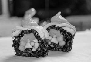 Cheesy Avo Black Rice Sushis