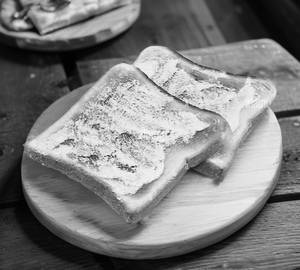 Bread butter toast with ginger tea [2 cups] [veg]