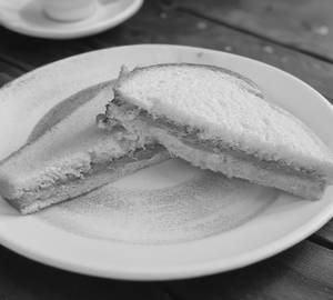 Peanut butter plain crunchy nut sandwich