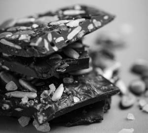 Chocolate Slabs With Seed Trails And Sea Salt