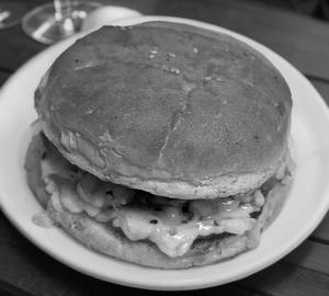 Aloo tikki cheese Burger with veg stuffing