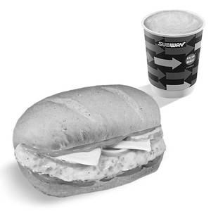 Cheesy Omellette Sandwich (10cm)  + Coffee