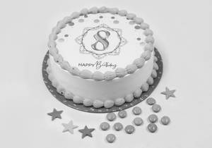 8th Birthday Photo Cake Half Kg [Eggless]