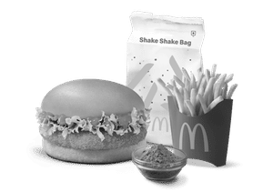 Korean Mc Aloo Tikki Burger+ Korean Shake Shake Fries (M)