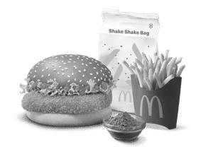 Korean Mc Spicy Paneer Burger + Korean Shake Shake Fries (M)