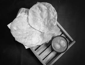 Bhature with Egg Masala
