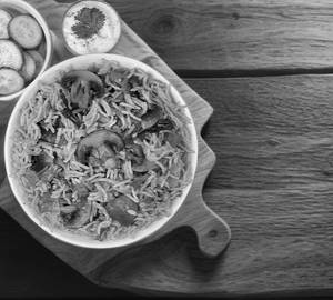 Mushroom biriyani