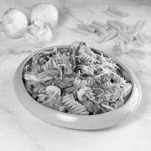 Fusilli with Mushrooms & Spinach