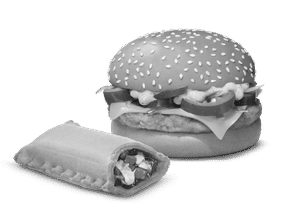 Grilled Chicken & Cheese Burger + Veg Pizza McPuff