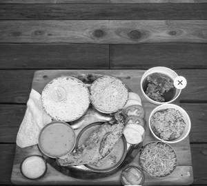 Pabda fish thali