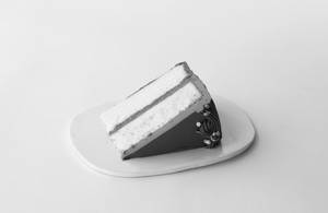 Vanilla Cake with Chocolate Buttercream Cake Slice