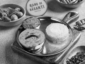 Yellow Dal Tadka - Rice Thali