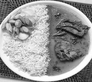 Rice and fish curry 