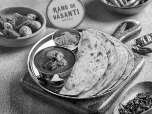 Tandoori Roti - Railway Mutton Curry Thali