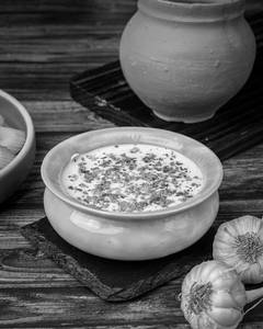 Fried Garlic Raita