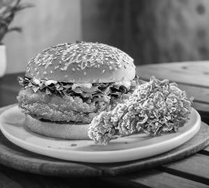 1 Chicken Burger + Chiken Pop 10 Pcs + French Fries Small
