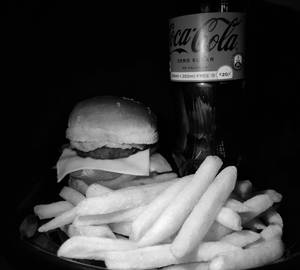 Cheese Burger + French fries+ Coke Pet bottle 