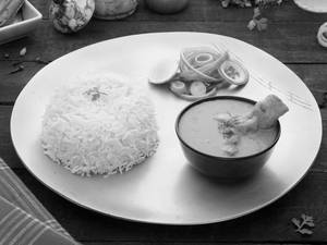Pressure Cooker Chicken Curry - Rice Combo