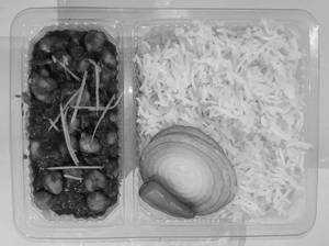 Steamed Rice With Channa Masala