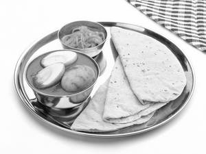 Egg Curry With Roti Or Rice