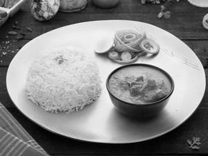Railway Mutton Curry - Rice Combo