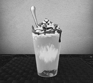 Cold coffee with ice cream