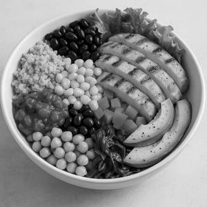 Mexican Fiesta Bowl (Chicken) {Protein: 34G,Carbs: 36G,Fat: 14G,Cal-420}