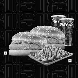 2Crispy Veg Burger+Korean Spicy Fries+2Coke.