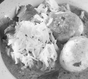 White Rice+Egg pulusu (serves one)