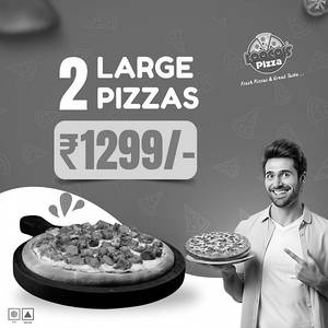 2 Large Pizzas